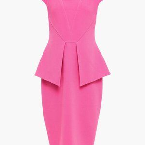 Safiyaa Stretch-crepe peplum dress